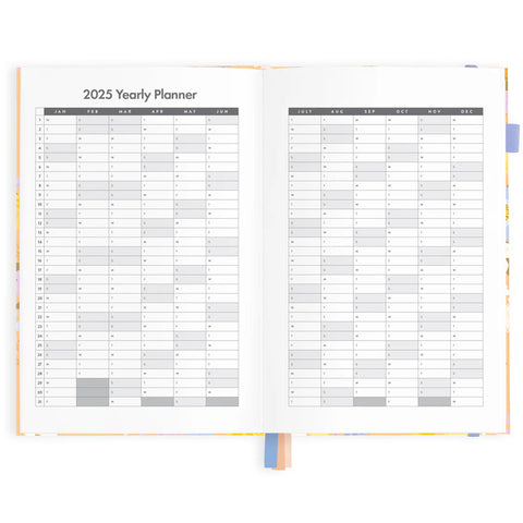 Botanika Peach 2025 Weekly Planner - Vertical - A5