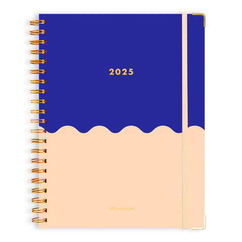 Cobalt Ripple 2025 Academic Planner - Vertical - A4