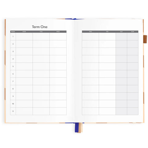 Mocha Swirl 2025 Academic Planner - Vertical - A5