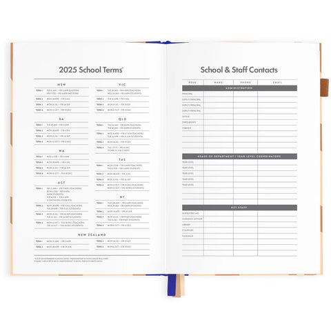 Mocha Swirl 2025 Academic Planner - Vertical - A5