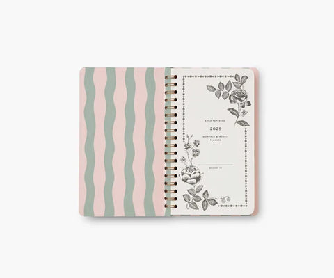 Spiral 2025 Bi-Weekly Pocket Planner - Roses