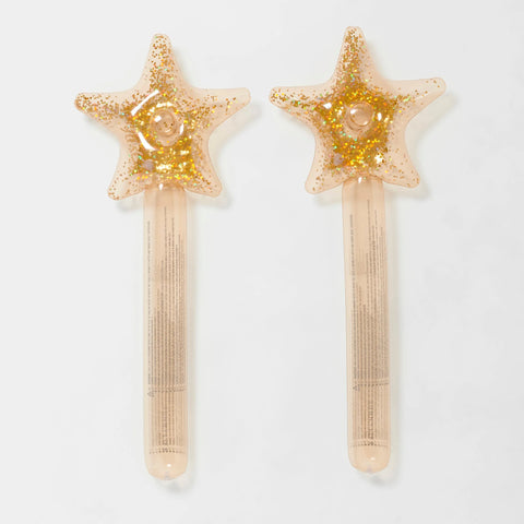 Kids Inflatable Star Wand Set of 2 - Princess Swan Gold