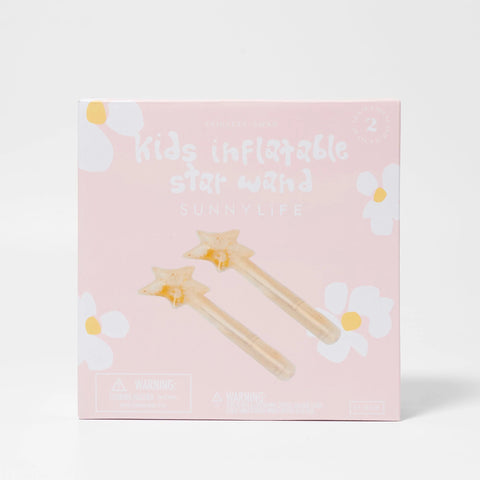 Kids Inflatable Star Wand Set of 2 - Princess Swan Gold