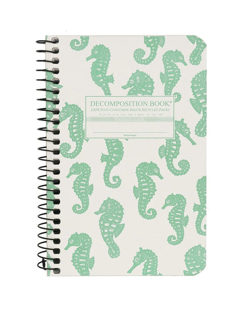 Seahorses Pocket Plain Spiral Notebook