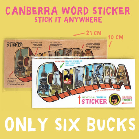 Canberra Word Sticker