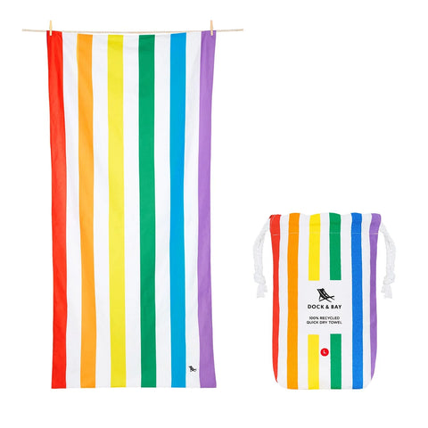 Large Rainbow Skies Beach Towel - Summer Collection