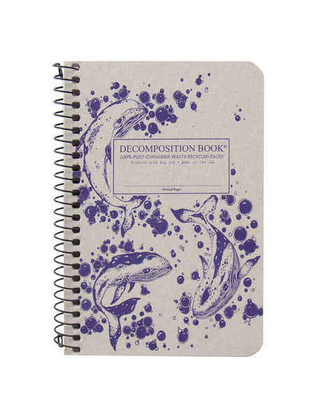 Humpback Whales Pocket Ruled Spiral Notebook