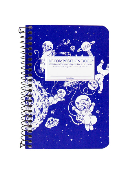 Kittens In Space Pocket Ruled Spiral Notebook