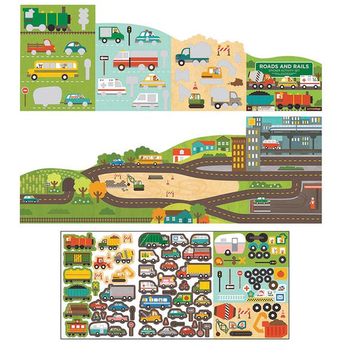 Sticker Activity Set - Roads and Rails