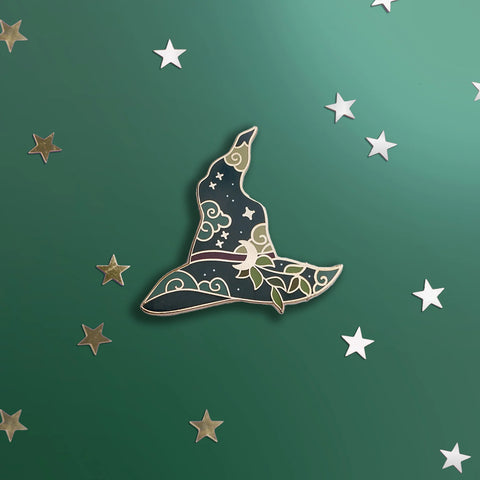 Witches Hat Pin - Green