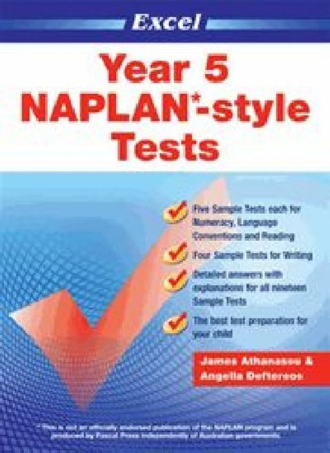 Year 5 NAPLAN-style Tests by Athanasou James - 9781741251739