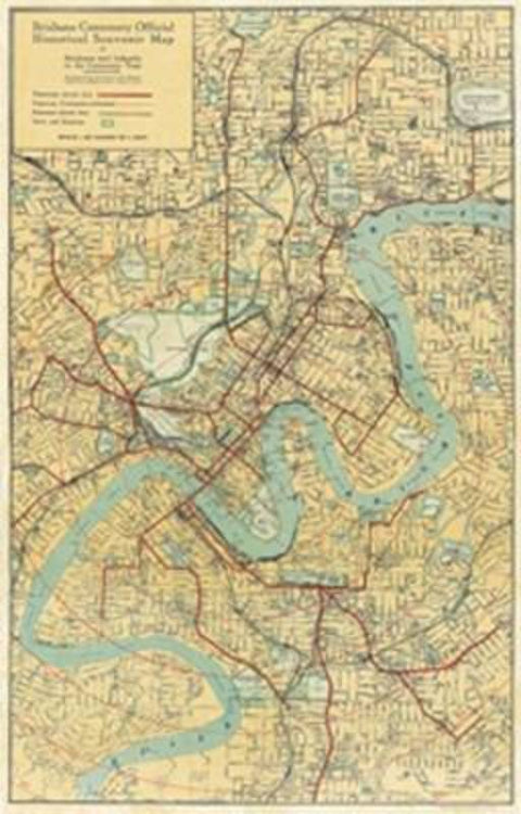 Brisbane Centenary Map Print by Brisbane Historical Society - 9781925046335